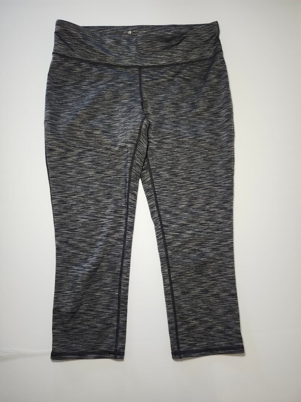 Ideology Women's Space Dye Cropped Leggings Charcoal Gray Sz M Athleisure Yoga